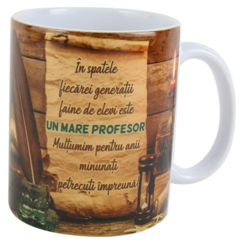 Cana ceramica "Un mare Profesor..." 330 ml