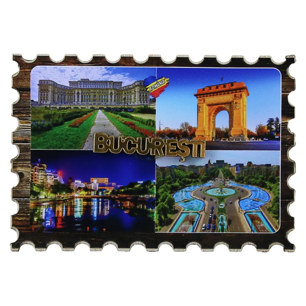 Magnet frigider din lemn "Bucuresti" 10x7 CM, imagini 4