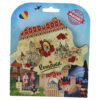 Magnet decorativ Harta Romaniei din lemn 10x7 CM, Tarancuta