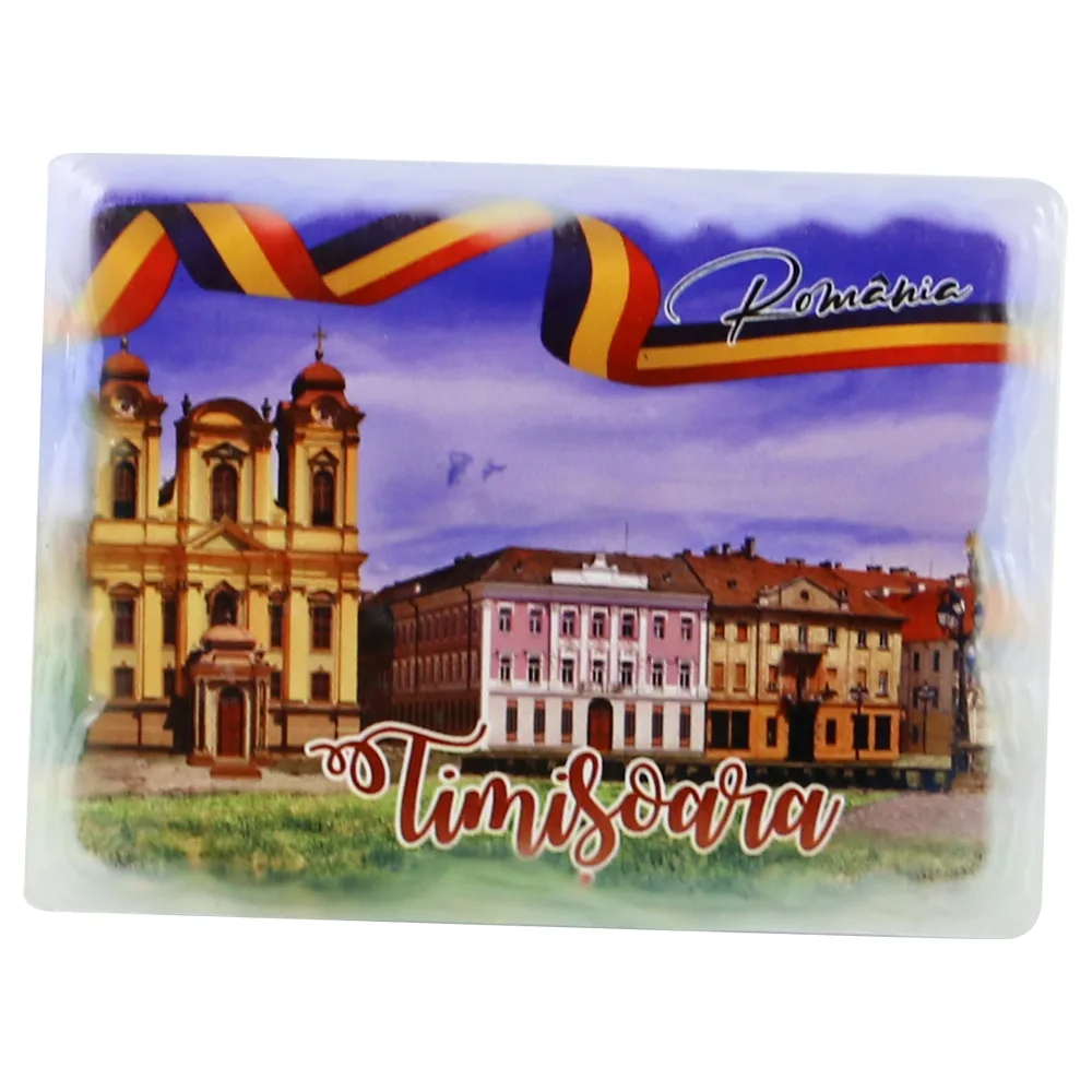 Magnet din ceramica "Romania", 8x6 CM, Timisoara