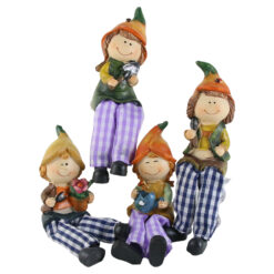 Set 4 figurine Gradinari 16 CM, cu picioare mobile, din rasina