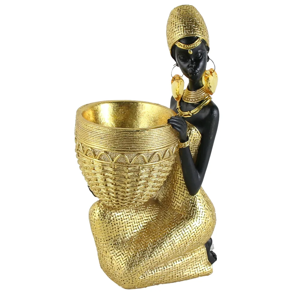 Statueta Negresa cu bol, din rasina 13x24 CM