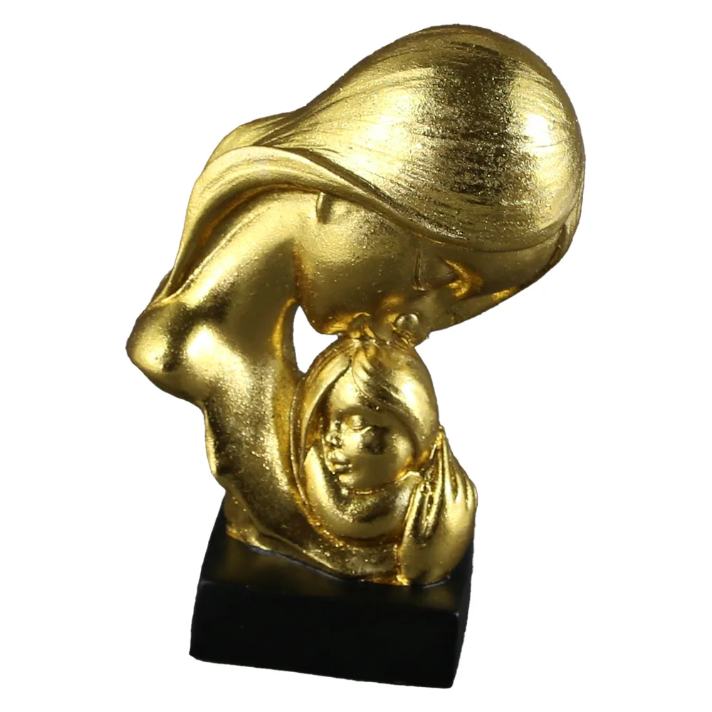 Statueta Mama cu copilul 10x14 CM, din rasina - imagine 2