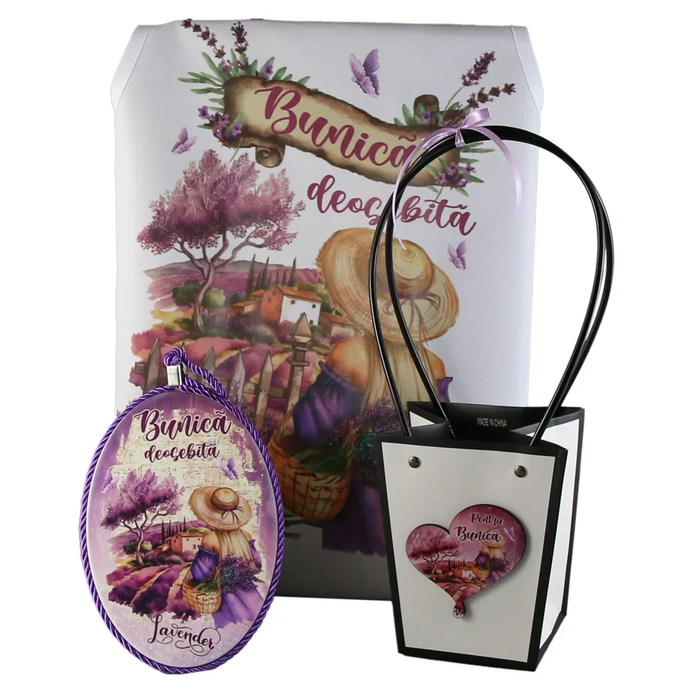 Set cadou "Bunica deosebita", cu 3 piese, Lavender
