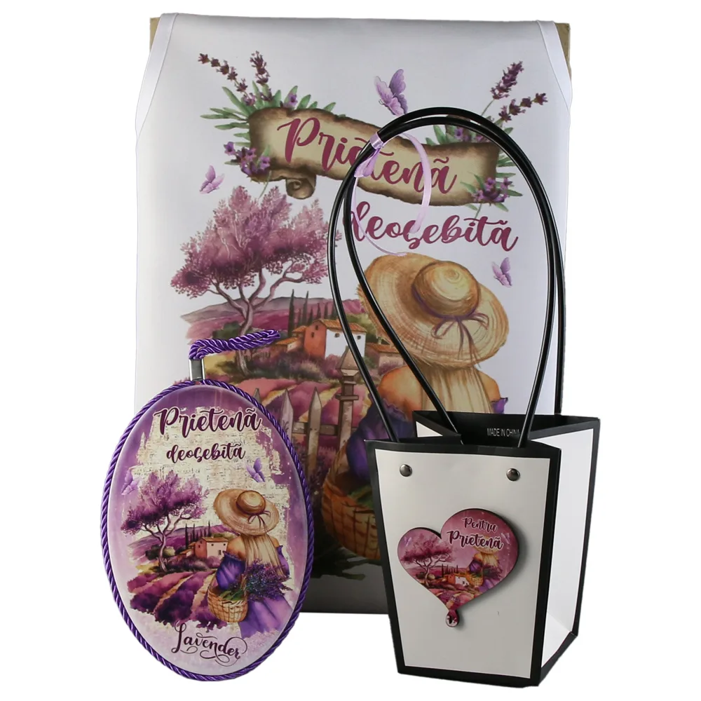 Set cadou "Prietena deosebita", cu 3 piese, Lavender