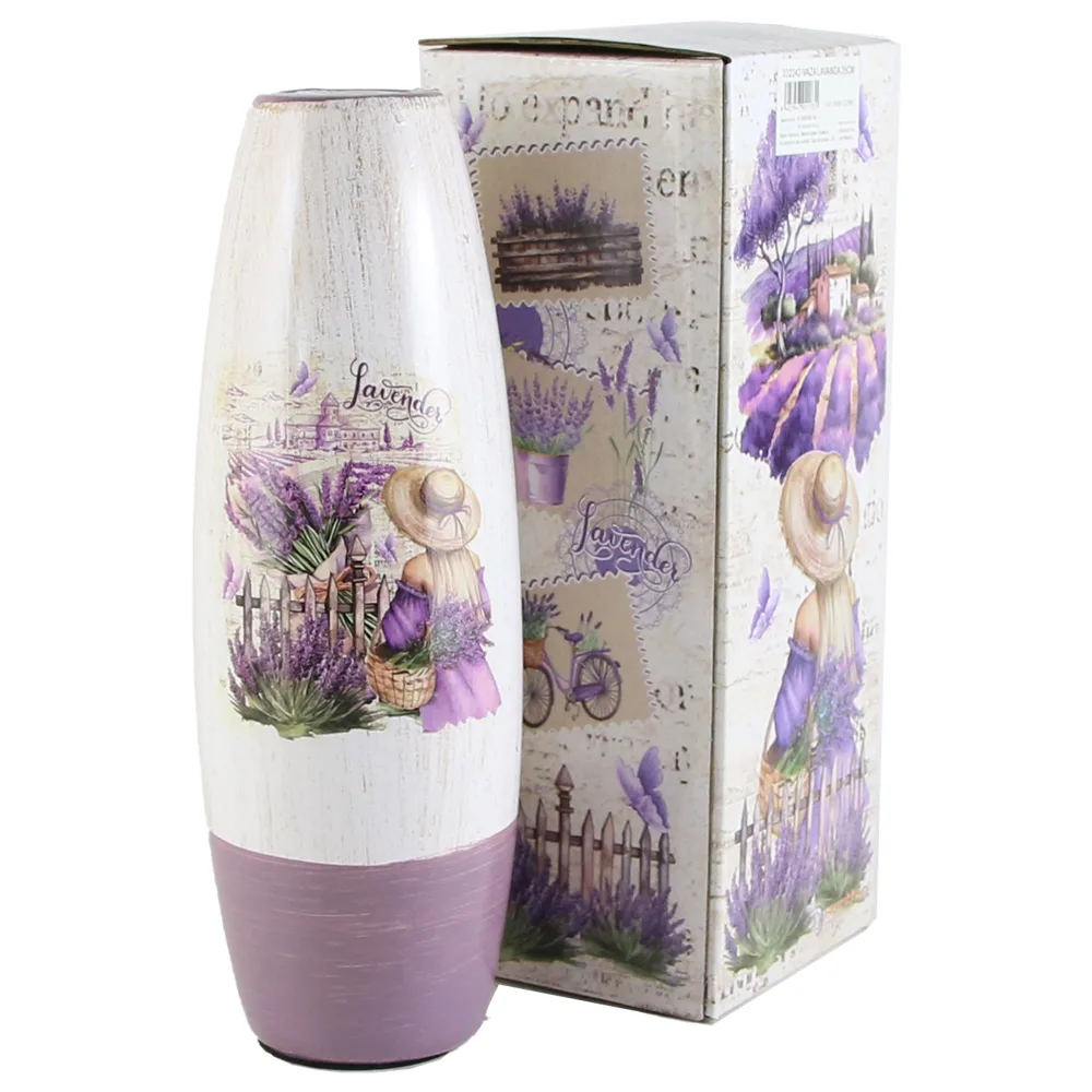 Vaza din ceramica Lavender 9x25 CM, in cutie decorativa, M.242