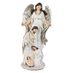 Decoratiune Sfanta Familie 9x20 CM, din rasina, Betleem