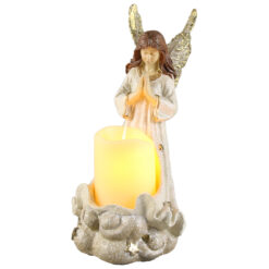 Figurina Ingeras cu candela 10x20 CM, Auriu