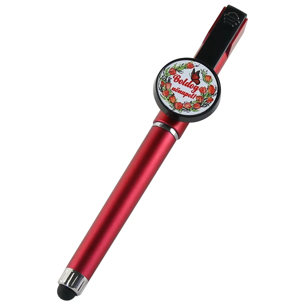 Pix touchscreen 14 CM, "Boldog Nonapot!", flori si fluture, rosu