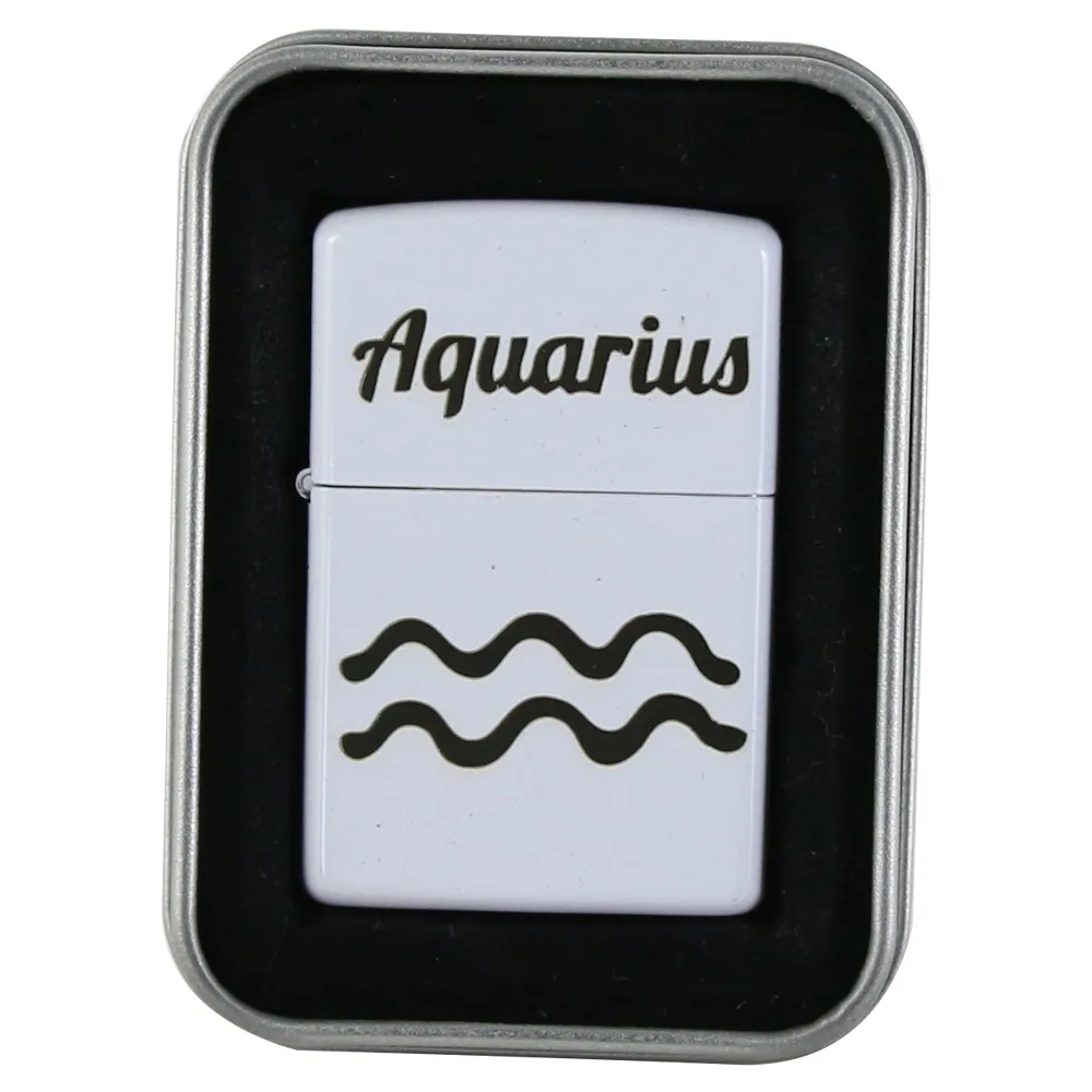 Bricheta metalica "Aquarius", 3.5x5 CM, Alb, Varsator