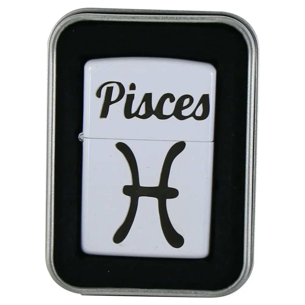 Bricheta metalica "Pisces", 3.5x5 CM, Alb, Pesti