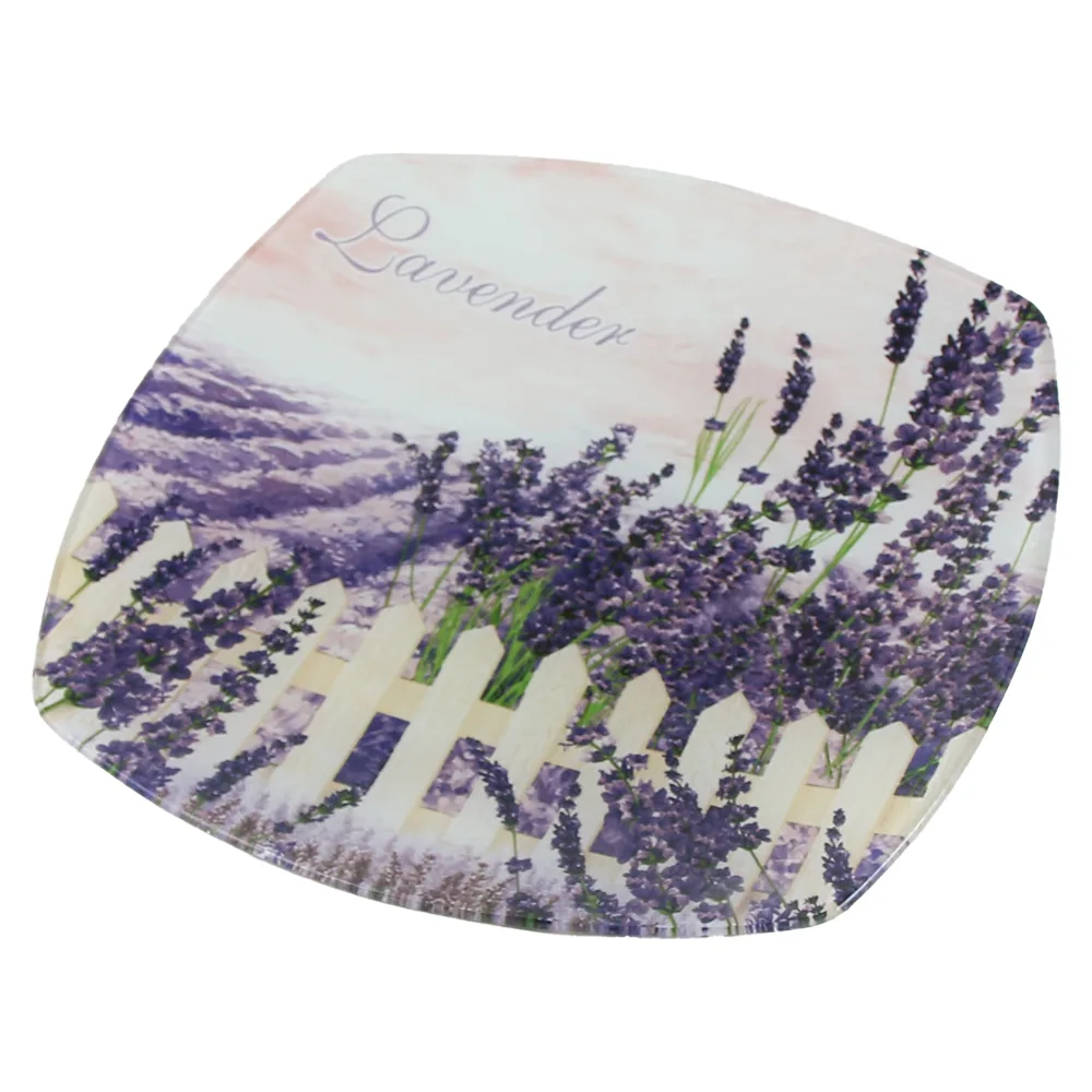 Platou din sticla Lavender 25x25 CM