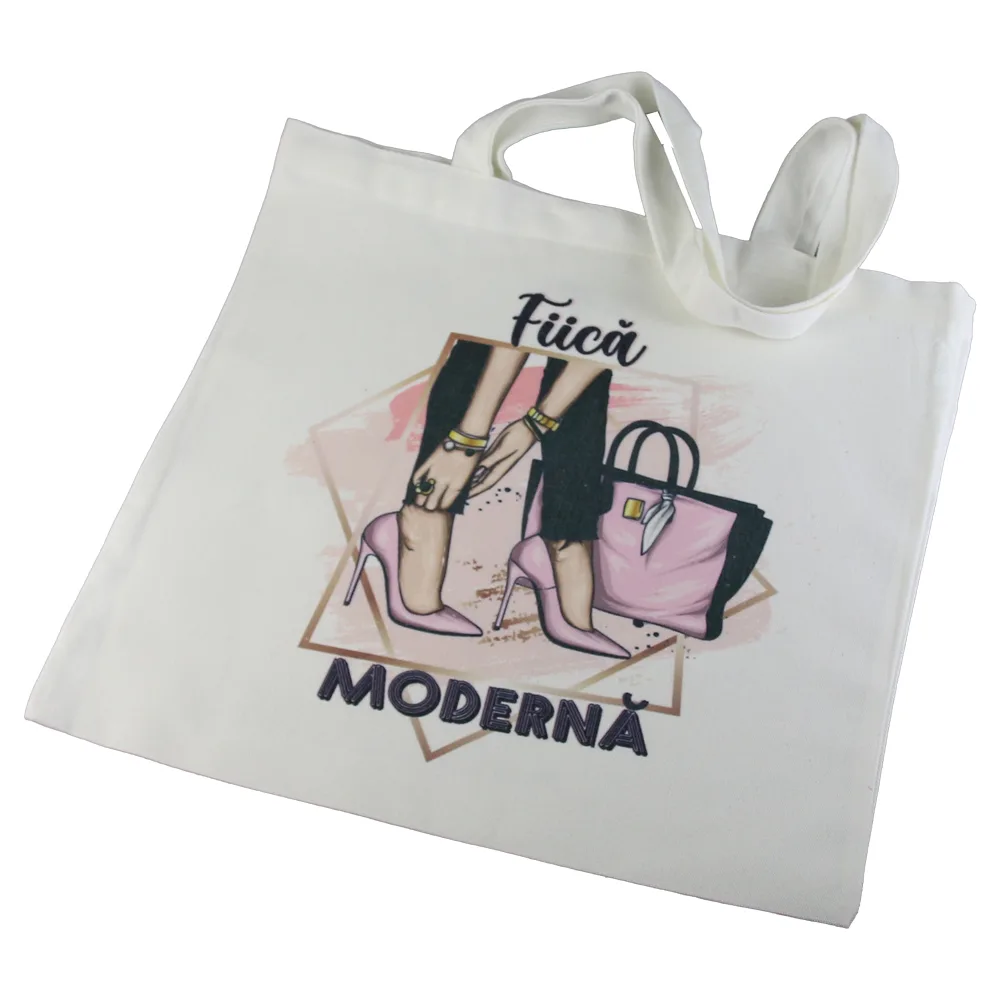 Sacosa textil "Fiica Moderna" 40x40 CM