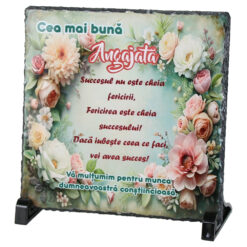 Placa ardezie "Cea mai buna Angajata..." 19x19 CM