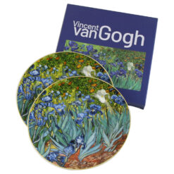 Set 2 farfurii desert 19 CM "Irises", de V. van Gogh, in cutie decorativa