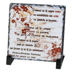 Placa ardezie "Binecuvantarea Domnului..." 14x14 CM