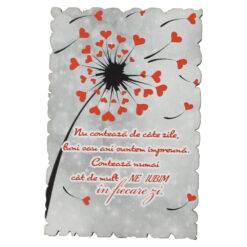 Magnet frigider din lemn "Nu conteaza de cate zile..." 6x9 CM