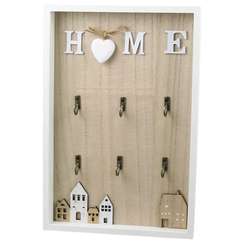 Suport pentru chei din lemn "Home", 20x30 CM, Casute