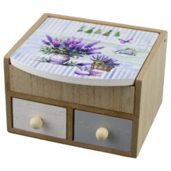 Cutie bijuterii din lemn 11x10x7 cm, Lavender