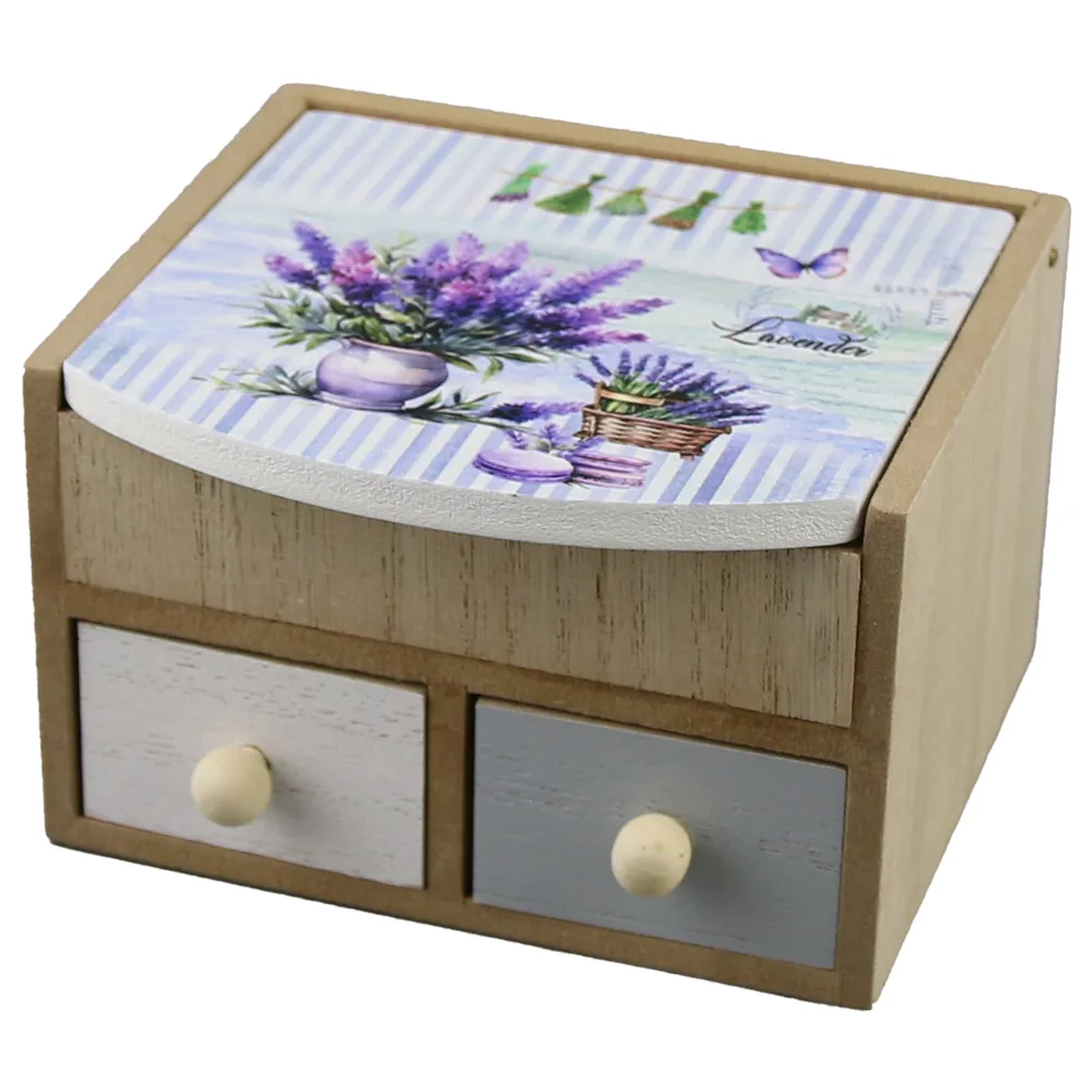 Cutie bijuterii din lemn 11x10x7 cm, Lavender