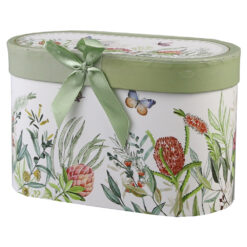 Alternative view of Set 2 cani din ceramica, cu franjuri, 300 ml, Flori de camp, in cutie decorativa
