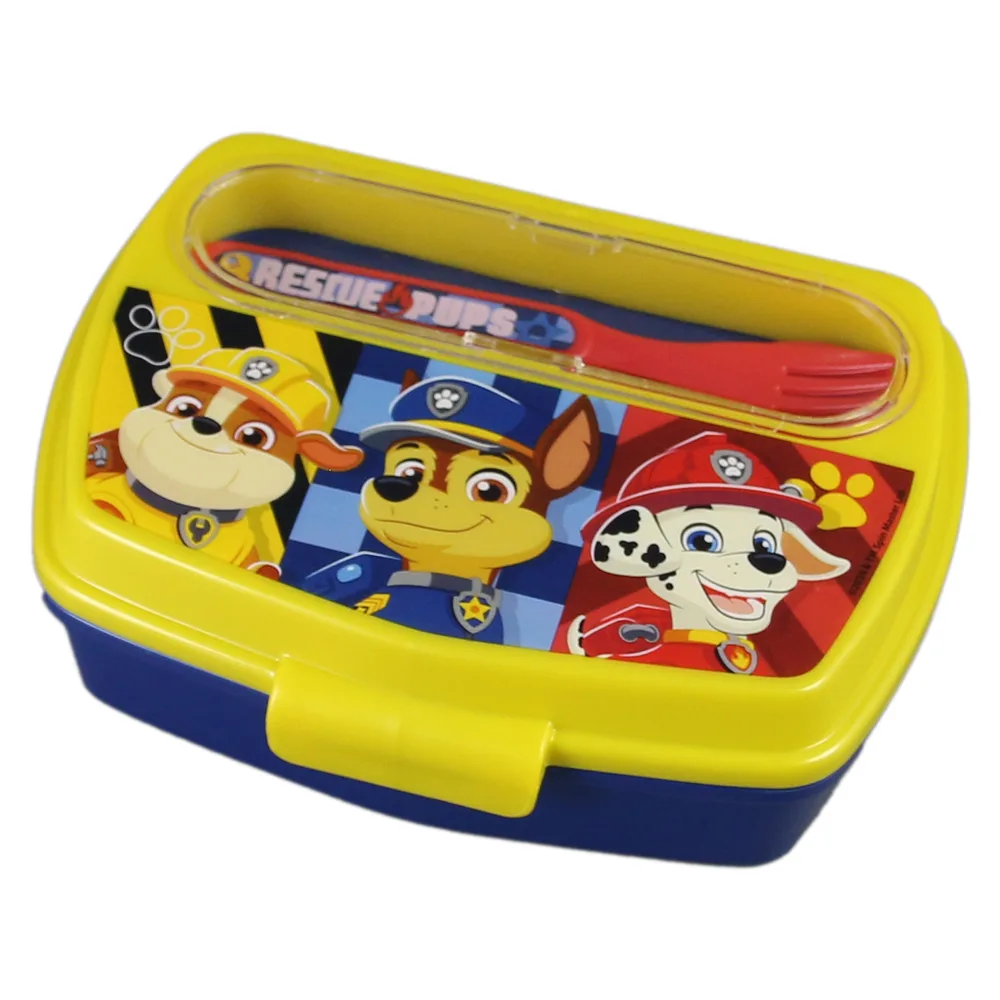 Cutie sandwich cu tacamuri, din plastic, Paw Patrol, 17x14 CM - imagine 2