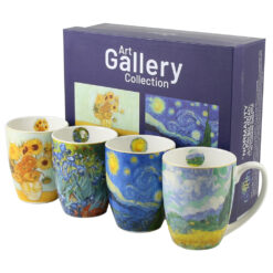 Set 4 cani din portelan 360 ml, de V. van Gogh