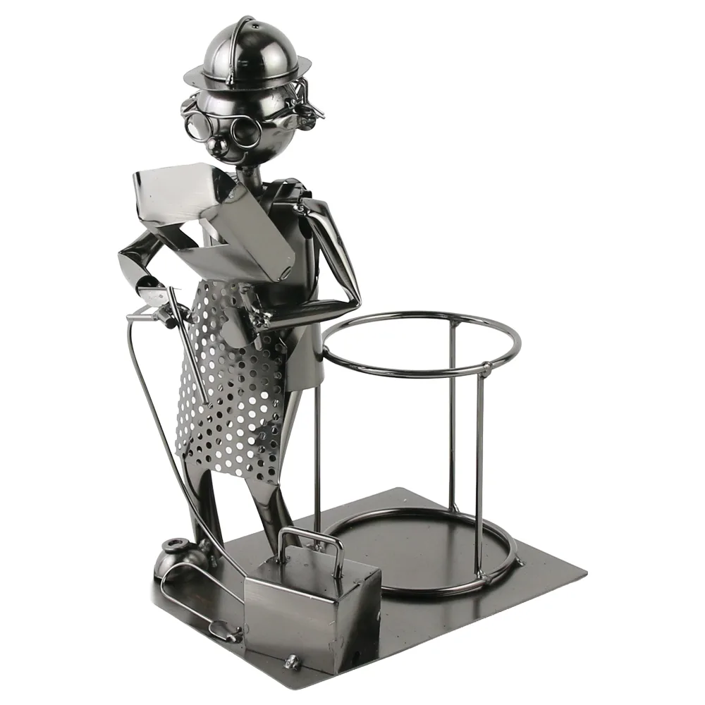 Suport sticla de vin, din metal, Sudor, 13 x 25 cm