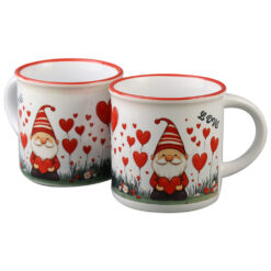 Cana ceramica vintage "Love", 280 ml, cu spiridus