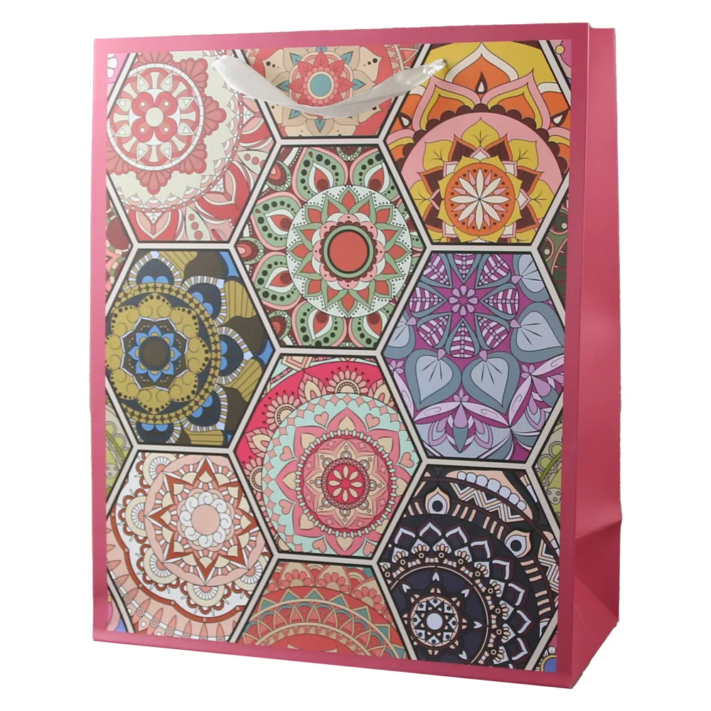 Punga cadou din hartie 26x32 cm, Mandala