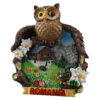 Magnet frigider din rasina "Romania" 6 x 7 cm, Bufnita