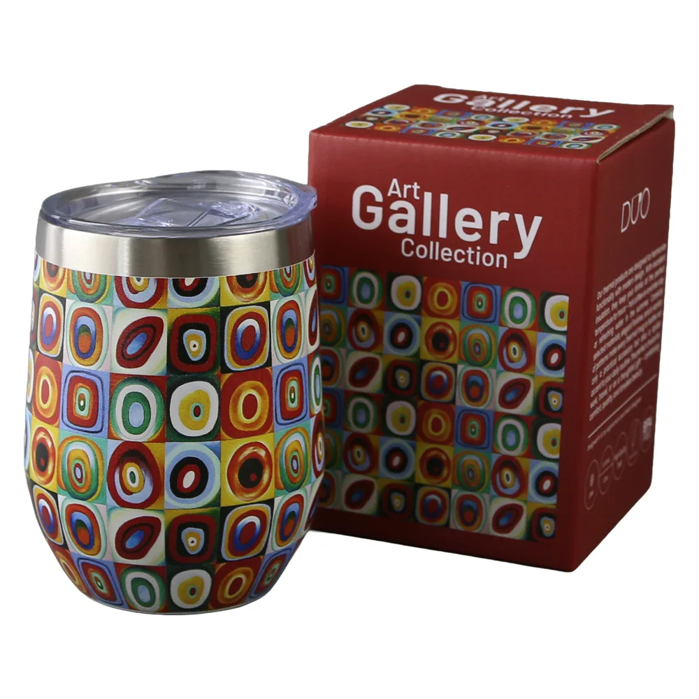 Cana termos 330 ml "Squares with Circles" de W. Kandinsky - imagine 2