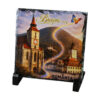 Placa din ardezie Brasov 14 x 14 cm, Romania cu fluture