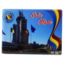 Magnet de frigider din ceramica Satu Mare 8 x 6 cm, Palatul Administrativ