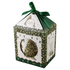 Cana de Craciun din portelan cu capac si infuzor metalic Tree Sparkle, in cutie decorativa - imagine 3