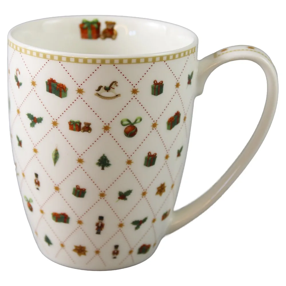 Cana de Craciun din portelan Ornament Joy 360 ml, in cutie decorativa - imagine 2