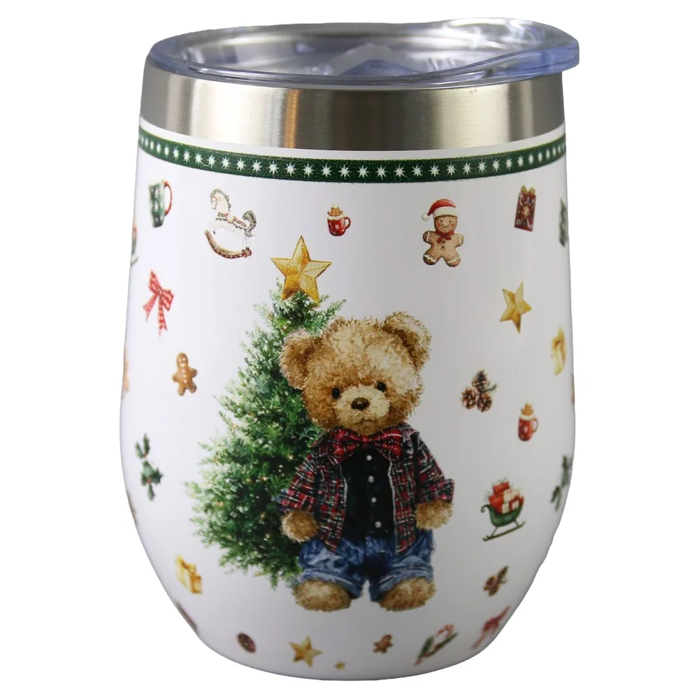 Cana termos de Craciun 330 ml Teddy Noel, in cutie decorativa