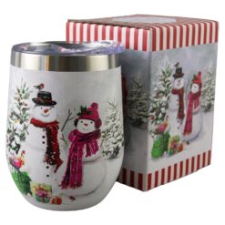 Alternative view of Cana termos de Craciun 330 ml Snowman Smile, in cutie decorativa