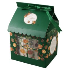 Cana de Craciun din portelan cu capac si infuzor metalic Winter Fruits, in cutie decorativa - imagine 3