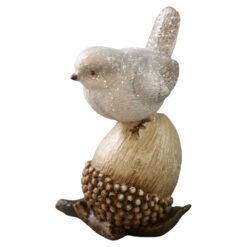 Alternative view of Figurina decorativa Pasare cu sclipici din rasina 10 cm