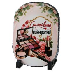 Placa din ardezie "Cea mai buna make-up artista!" 14x19 cm