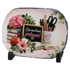Placa din ardezie "Cea mai buna profesoara!" 19x14 cm