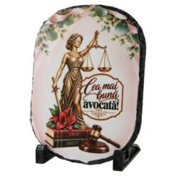 Placa din ardezie "Cea mai buna avocata!" 14x19 cm