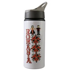 Termos metalic cu pai Romania 500 ml, Dansatori si motive traditionale