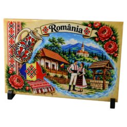 Placa decorativa Romania 30x20 cm, Romania rurala, faianta