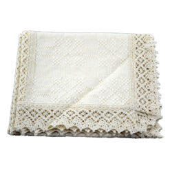 Fata de masa traditionala din bumbac 75x45 CM Crem