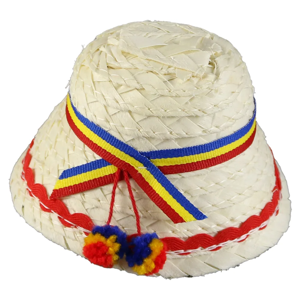 Palarie osan pentru decor cu banda tricolora 10x7 CM