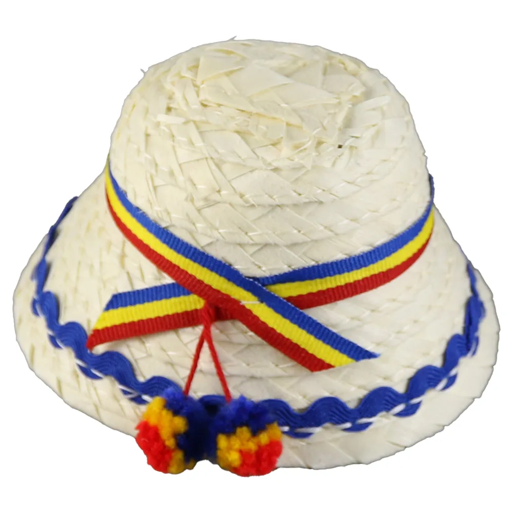 Palarie osan pentru decor cu banda tricolora 10x7 CM - imagine 2