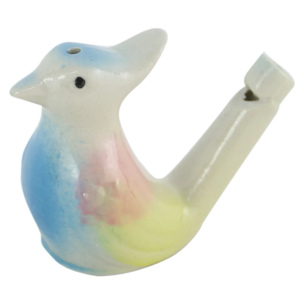 Fluier Pasare din ceramica cu apa 6 cm, colorat - imagine 2
